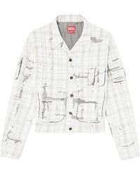DIESEL - Peel-Off Effect Denim Jacket A23924068Wae7616" - Lyst