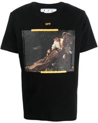 Off-White c/o Virgil Abloh - Diag Arr Carav St Fran Slim T-Shirt Omaa027C99Jer01 41001" - Lyst