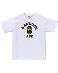 A Bathing Ape - Glitch Woodland Camo College T-Shirt Camo" 0Zxtem031101Q Whm" - Lyst