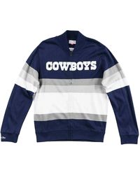 Mitchell & Ness - Nfl Front Stripe Full Zip Sweater "Dallas Cowboys - Lyst