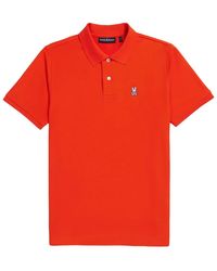 Psycho Bunny - Classic Polo Tangerine Tango Shirt B6K001Crpc Tgt" - Lyst