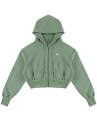 Nike - Sportswear Phoenix Fleece Full-Zip Cropped Hoodie "Steam Sail" Hv2426 006" - Lyst