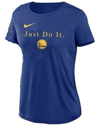 Nike - Nba Golden State Warriors "Just Do It" Dri-Fit T-Shirt Aq6037 495" - Lyst