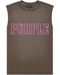 Purple Brand - Slab Outline Sleeveless T-Shirt P103 Tjbs326" - Lyst