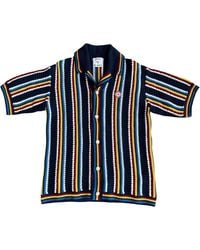 CASABLANCA - Crochet Short-Sleeve Stripe Shirt Ms25 Kw 991 01 Ex Ce" - Lyst