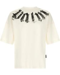 Palm Angels - Gothic Logo Printed T-Shirt "Off- Pamaa003Jr001 0310" - Lyst