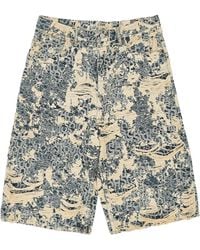 Acne Studios - Judda Jaquard Distressed Denim Shorts "Mid" Fn Mn Shor000279" - Lyst