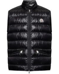 Moncler - Gui Zipper Slim Fit Vest 1A107 00 53029 999" - Lyst