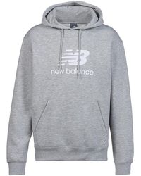 New Balance - Sport Essentials Fleece Logo Hoodie "Athletic Mt41505Ag" - Lyst