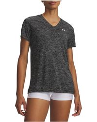 Under Armour - Tech Solid V-Neck T-Shirt 1384227 001" - Lyst
