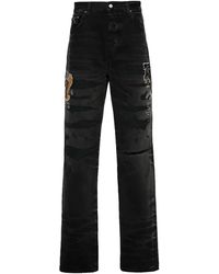 Amiri - Varsity Eagle Logo Straight Jeans "Faded" Ps24Mdf006 051" - Lyst