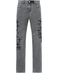 RTA - Bryant Skinny Denim Jeans "Clouded Mist Cross Patch" Mdgdd1149 J1205Cdmcp" - Lyst