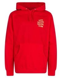 ANTI SOCIAL SOCIAL CLUB White Picket Fence Hoodie in Red for Men | Lyst UK