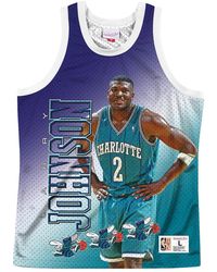 Mitchell & Ness - Nba Behind The Back Jersey "Charlotte Hornets Larry Johnson" Mstkmi19002 Chowhitljo" - Lyst
