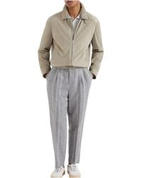 Brunello Cucinelli - Linen Wool Blend Striped Trousers Brun2947" - Lyst