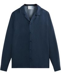 Kith - Monogram Silk Long-Sleeve Thompson Camp Shirt "Nocturnal" Khm031515 413" - Lyst
