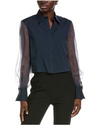 Brunello Cucinelli - Shirt With Sheer Sleeves "Night Sky" Brun2176" - Lyst