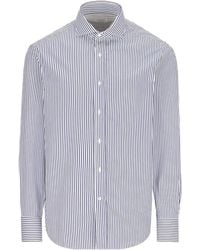 Brunello Cucinelli - Striped Button-Up Shirt Brun3019" - Lyst