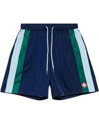 CASABLANCA - Pleated Track Shorts Laurel Stripe" Ms25 Tr 273 01" - Lyst