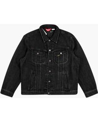 Supreme Denim Trucker Jacket in Black for Men | Lyst Supreme Denim Trucker Jacket in Black for Men | Lyst