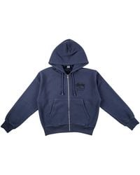 Stussy - Dover Street Market La Zip-Up Hoodie "Midnight" Stus585" - Lyst