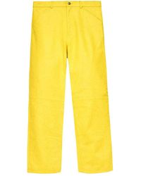 Sp5der - Debossed Web Leather Pant M11Pa006W2Yl" - Lyst