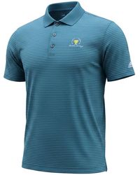 adidas - 2 Color Merch President Cup Stripe Polo "Petrol Night Mid" Bc7538" - Lyst