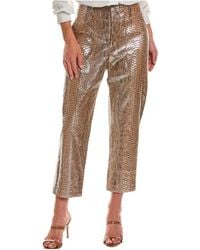 Brunello Cucinelli - Leather Textured Trousers Tone" Brun1512" - Lyst
