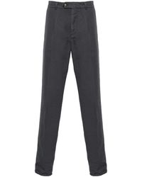 Brunello Cucinelli - Linen Blend Tailored Trousers "Anthracite" Brun781" - Lyst