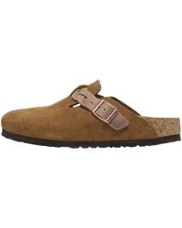 Birkenstock - Boston Braided Suede Leather "Mink Suede-Narrow Fit" 1026713" - Lyst