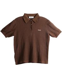 Miu Miu - Cotton Knit Polo Shirt "Cocoa" Mml06J 19Ur F0324" - Lyst