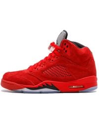 Nike - Air 5 Retro 'red Suede' Shoes - Lyst