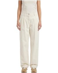 Brunello Cucinelli - Relaxed Cotton Trousers "Plaster" Brun1517" - Lyst