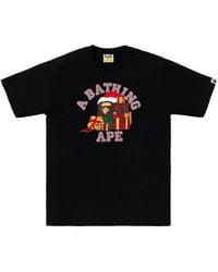 A Bathing Ape - Present Box College T-Shirt 001Tel701008Fblk" - Lyst