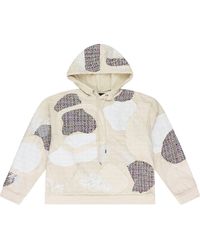 Who Decides War - Tweed Patchwork Hoodie "Cream" 1110490019Ss24" - Lyst