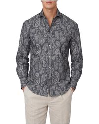 Brunello Cucinelli - Cotton Paisley-Print Shirt "Charcoal" Brun994" - Lyst