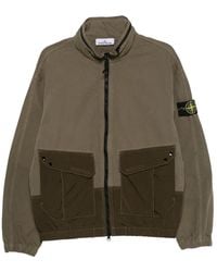 Stone Island - Garment Dyed Panama Cotton Canvas Bomber Jacket "Military" 1200039 S0482 V005G" - Lyst