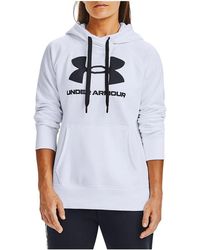 Under Armour - Rival Fleece Logo Hoodie Logo" 1356318 100" - Lyst