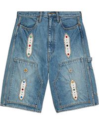 Kapital - Studded Denim Shorts Kap007" - Lyst
