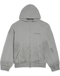 Balenciaga - Medium Fit Zip Up Hoodie 803264 Ttvg1 9243" - Lyst