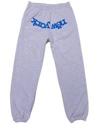 Sp5der - Og Web V2 Knicks Home Sweatpants "Heather" 556" - Lyst