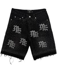 Mixed Emotions - Me Rhinestone Denim Shorts Mixe072" - Lyst