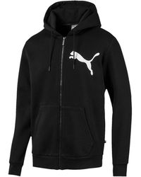 PUMA - Big Logo Full Zip Fleece Hoodie 580567 01" - Lyst
