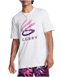 Under Armour - Curry Logo Trend T-Shirt Lavish 1387111 100" - Lyst