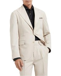 Brunello Cucinelli - Cotton Wool Blend Blazer "Flax Seeds" Brun2916" - Lyst
