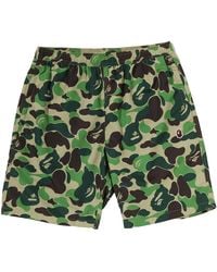 A Bathing Ape - Abc Camo Ape Head One Point Beach Short 0Zxspm008531Q Grx" - Lyst