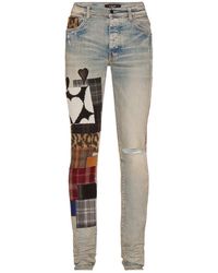 Amiri - Artpatch Denim Jeans "Clay Mds118 408 Clay" - Lyst