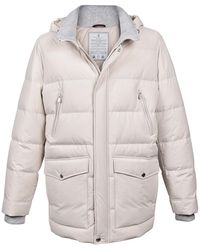 Brunello Cucinelli - Quilted Down Parka Jacket "Off" Brun635" - Lyst