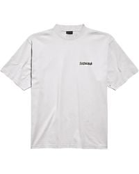 Balenciaga - Medium Fit Crew Neck T-Shirt "Dirty" 764235 Ttvl6 9012" - Lyst