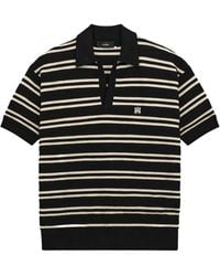 Amiri - Ma Stripe Knit Short-Sleeve Polo Amtokn1103 001" - Lyst